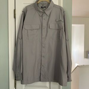 Men's Gray Habit Fishing/Sun Shirt
